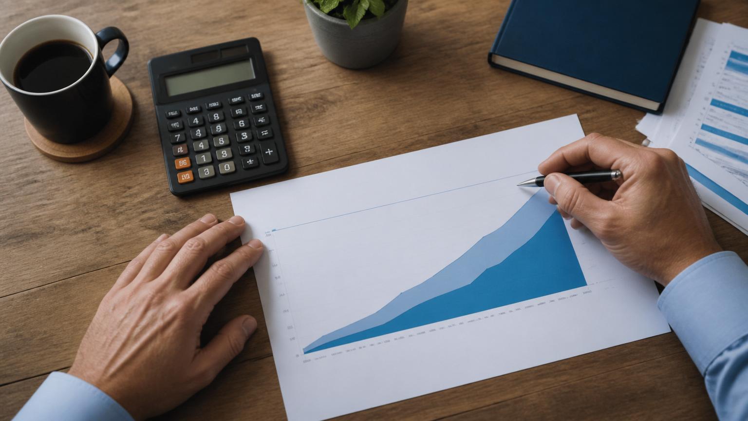 Financial advisor reviewing a college savings growth chart
